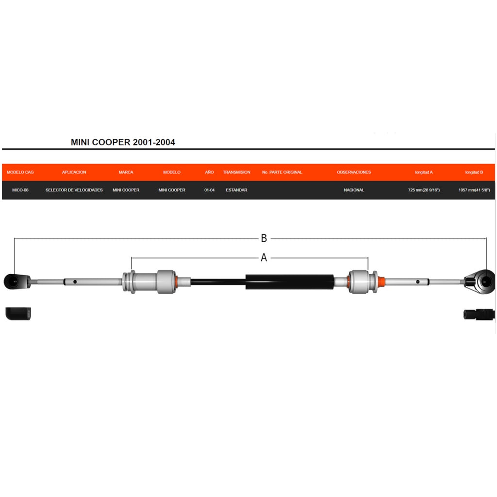 Chicote Selector De Velocidades Mini Cooper 2001-2004 Estándar