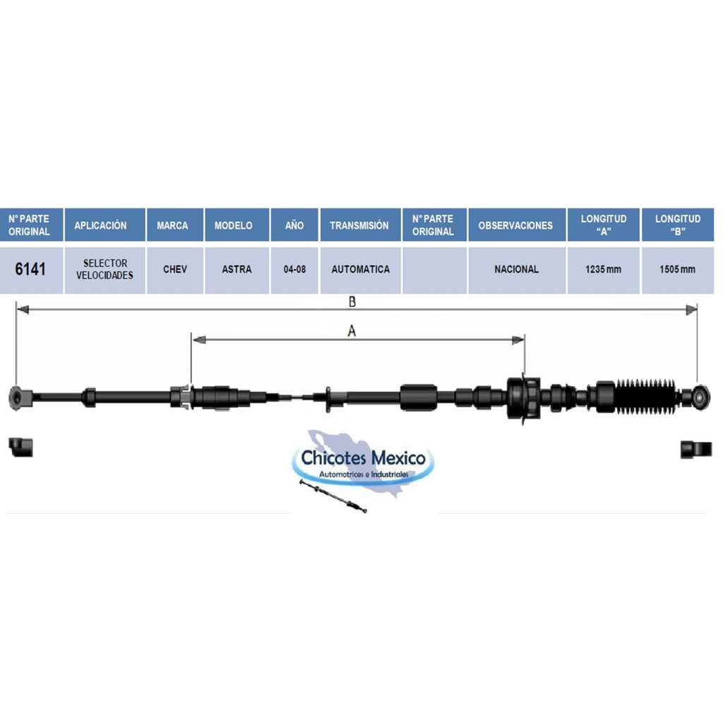 Chicote Selector de Velocidades Chevrolet Astra 2004-2008 – Transmisión Automática