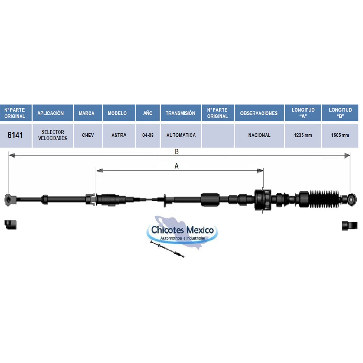 Chicote Selector de Velocidades Chevrolet Astra 2004-2008 – Transmisión Automática