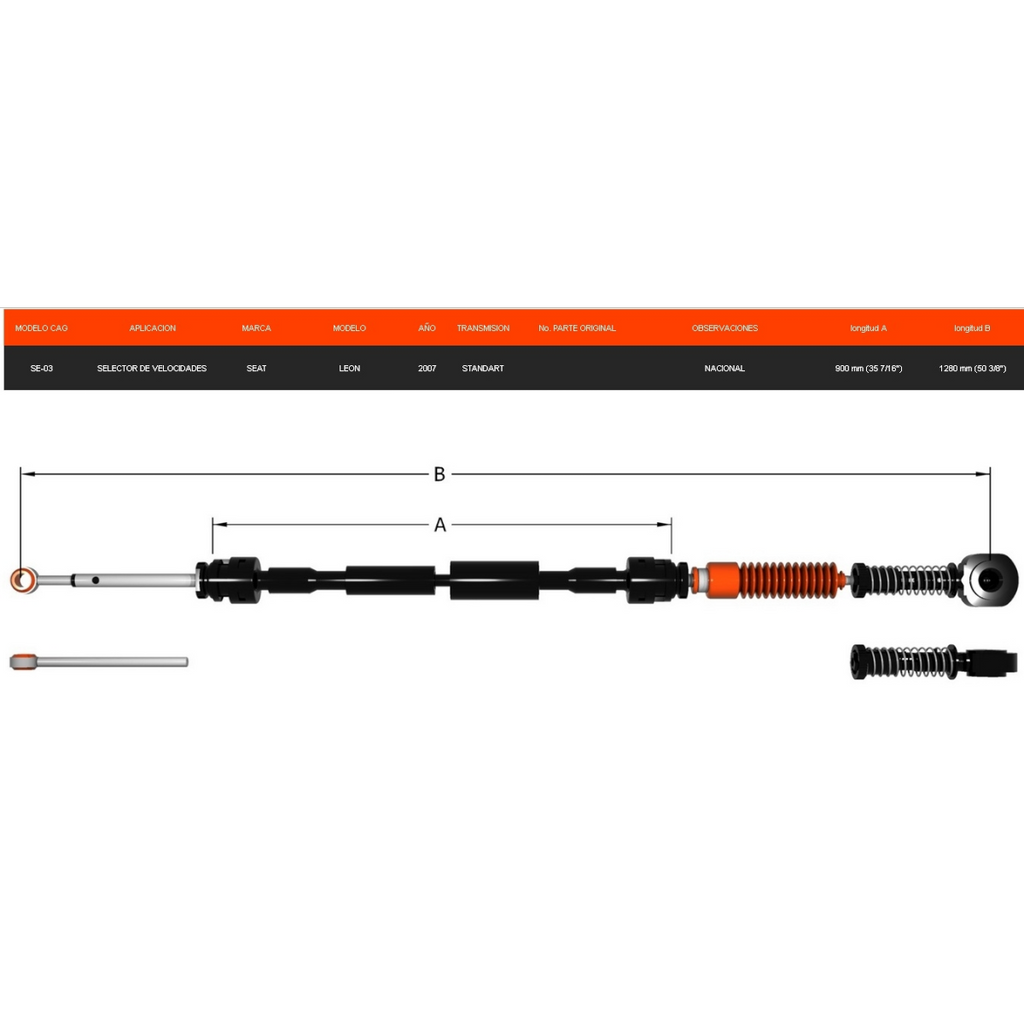 Chicote Selector Para Seat Leon 2007 Transmisión Estándar