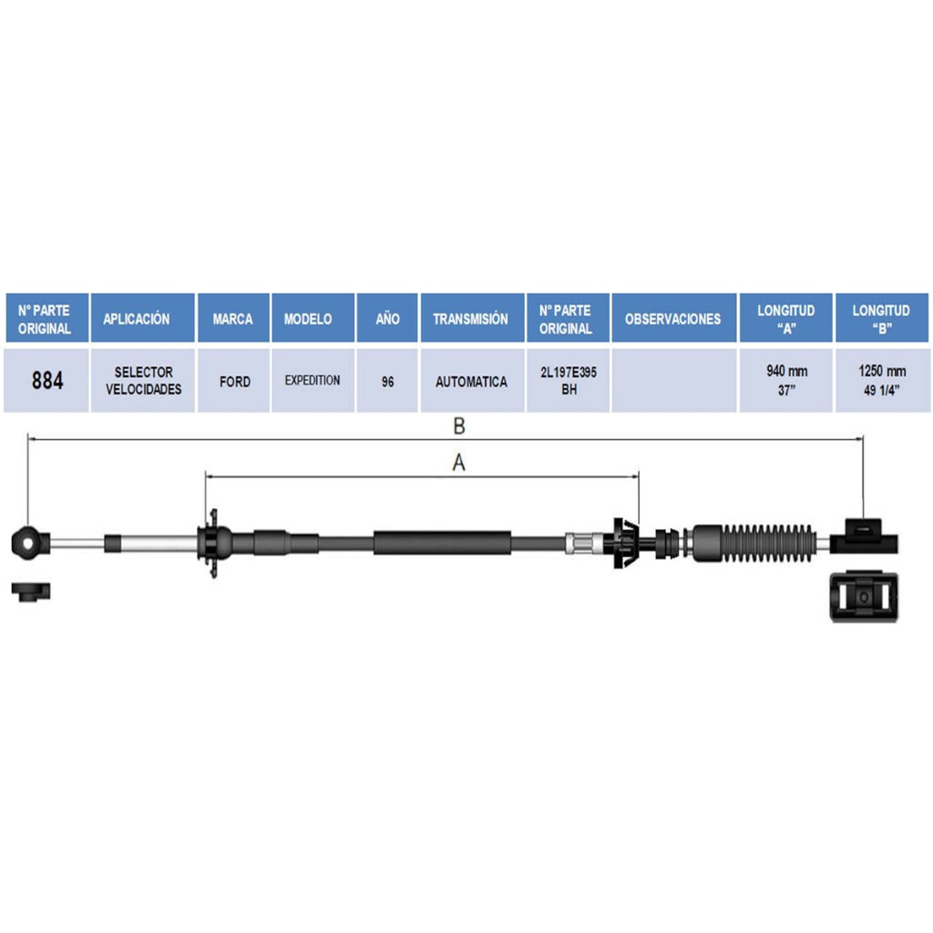 Chicote Selector Ford Expedition Transmisión Automática 1996 A 2003