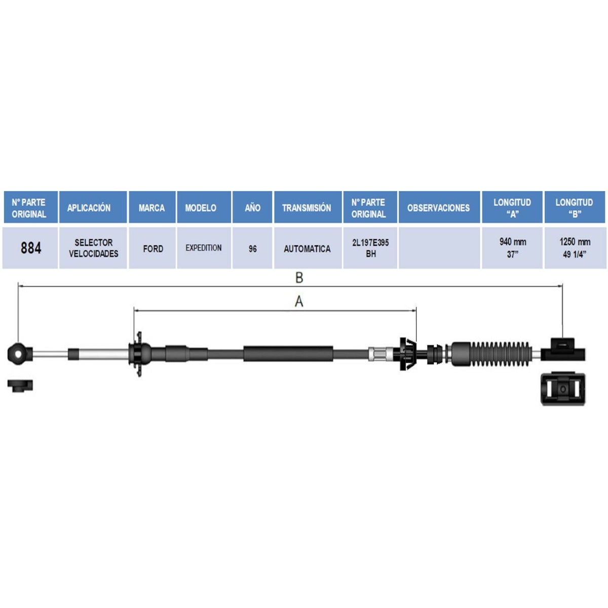 Chicote Selector Ford Expedition Transmisión Automática 1996 A 2003