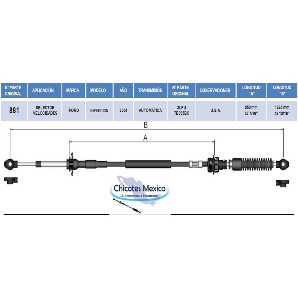 Chicote Selector Ford Expedition 2004 De Transmisión Automática