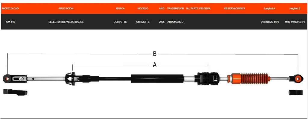 Chicote Para Corvette 2005 Transmisión Automática