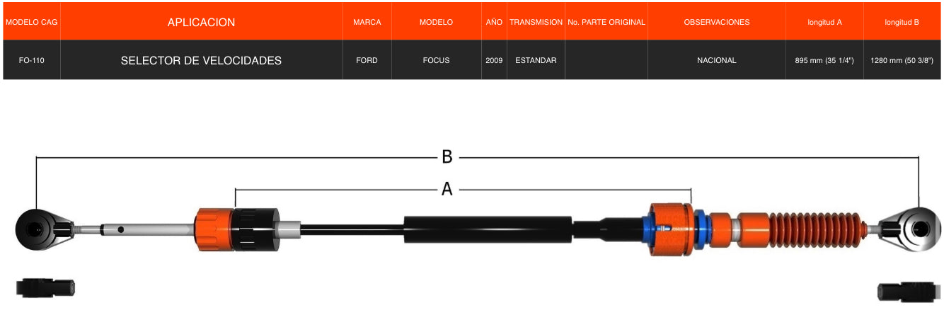 Chicote Selector Ford Focus 2009 Transmision Estandar