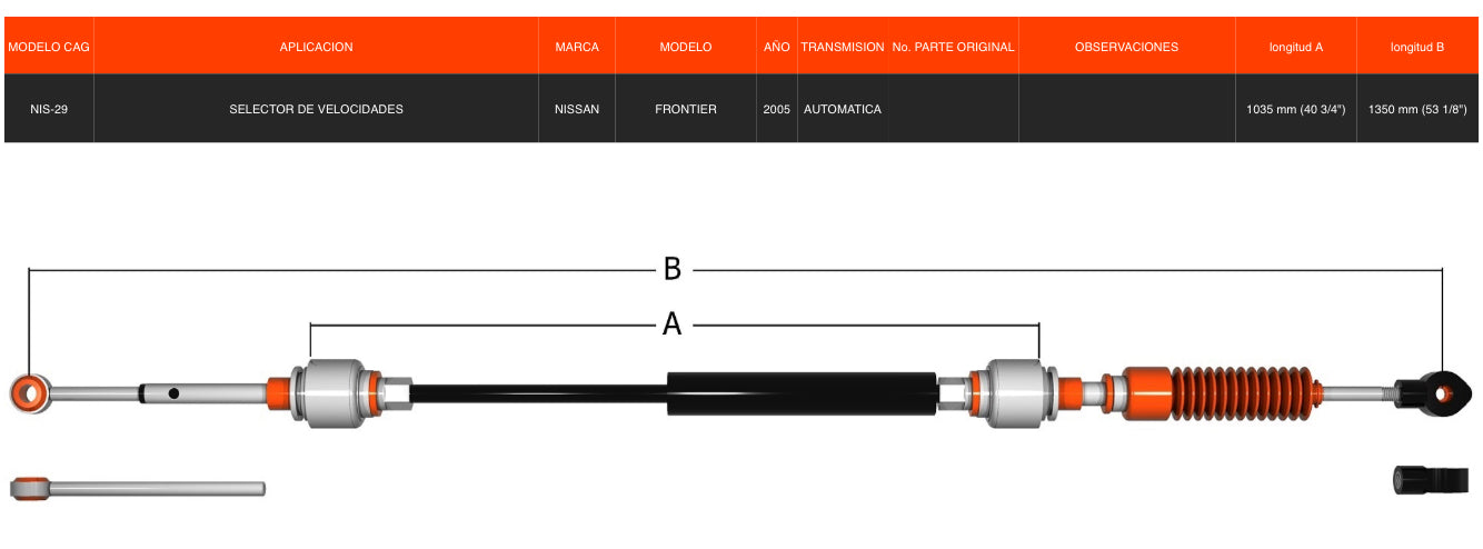 Chicote Para Nissan Frontier 2005 Transmisión Automática.