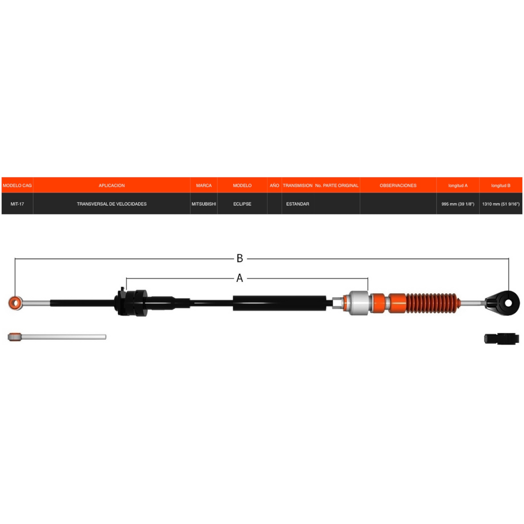 Chicote Transversal Para Mitsubishi Eclipse Estandar
