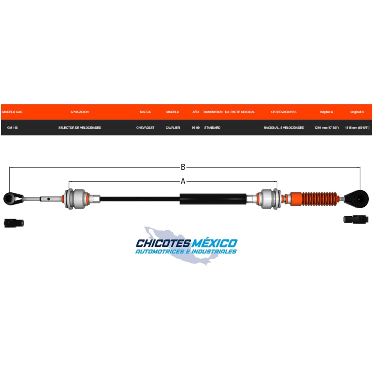 Chicote Selector Chevrolet Cavalier De Velocidades 95 Al 99