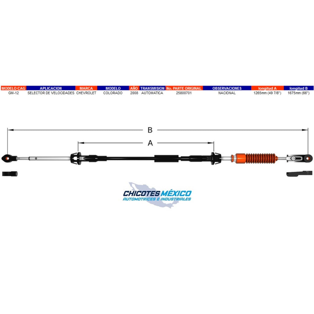 Chicote Selector De Velocidades Chevrolet Colorado 2008 Automática