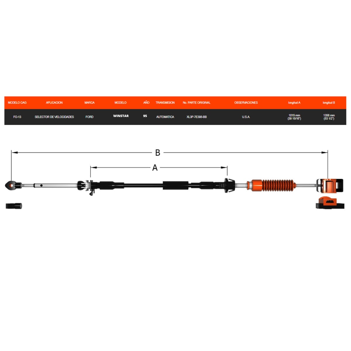 Chicote Selector Velocidades Ford Expedition 2000 Automatica