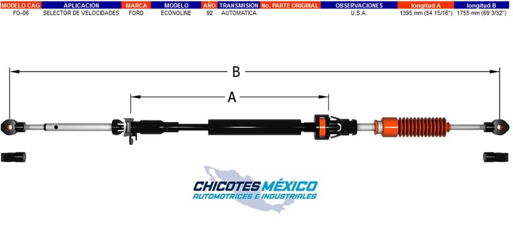 Chicote Ford Econoline Año 1992 De Transmisión Automática